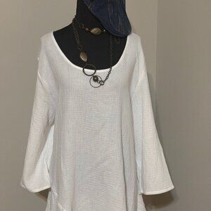 Plus Size White Tunic